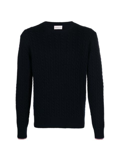Moncler cable-knit virgin wool blend jumper