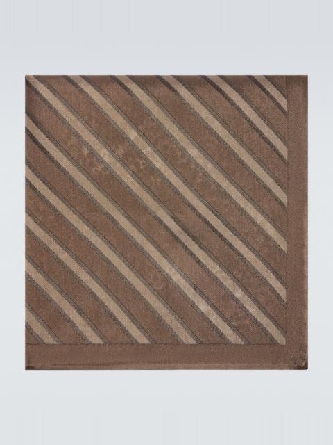 Brunello Cucinelli Striped silk pocket square