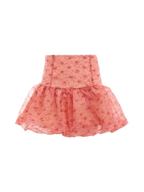 GANNI Shibori Organza Mini Skirt