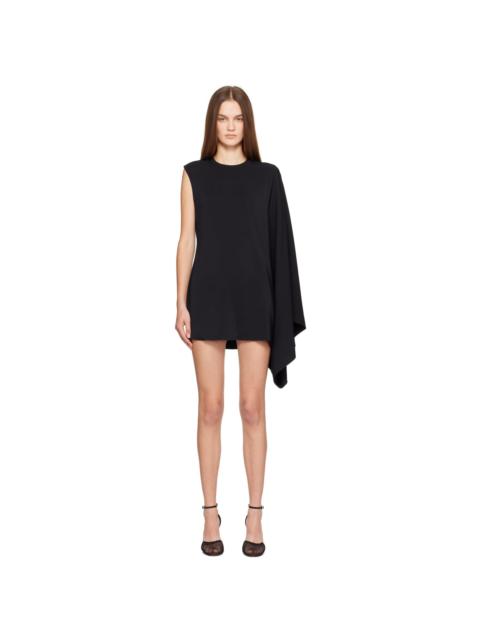 Alaïa Black Asymmetric Kaftan Minidress
