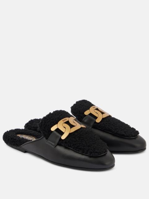Tod's Catena shearling-lined mules