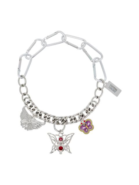 Chopova Lowena Three Butterflies Carabiner Necklace