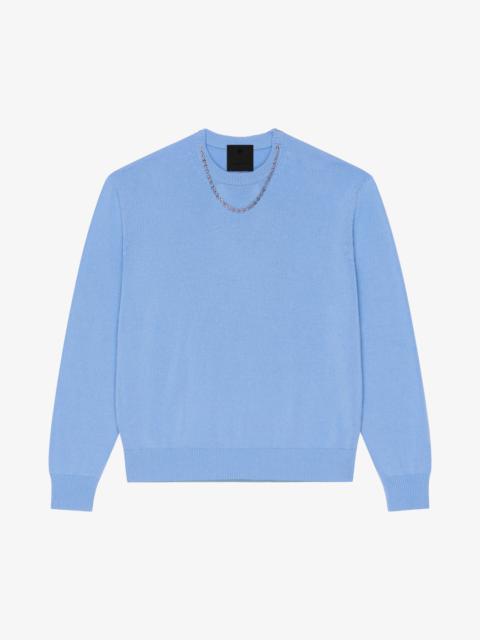 Givenchy SWEATER IN CASHMERE WITH CHAIN DETAIL