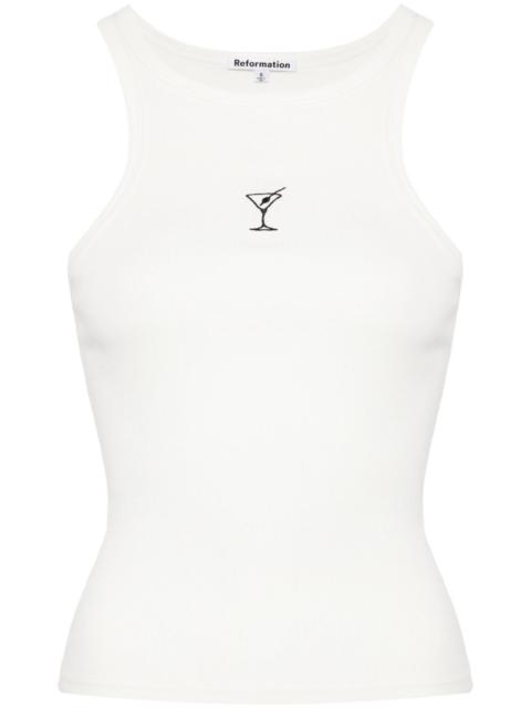 Reformation Nova embroidered tank top