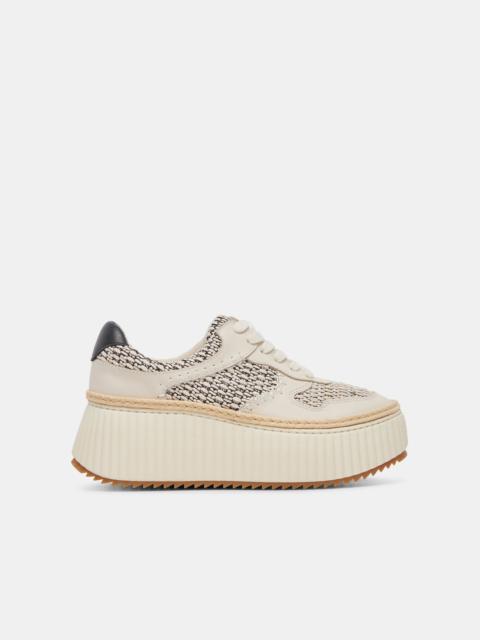dolce vita DANDI SNEAKERS BLACK NATURAL RAFFIA