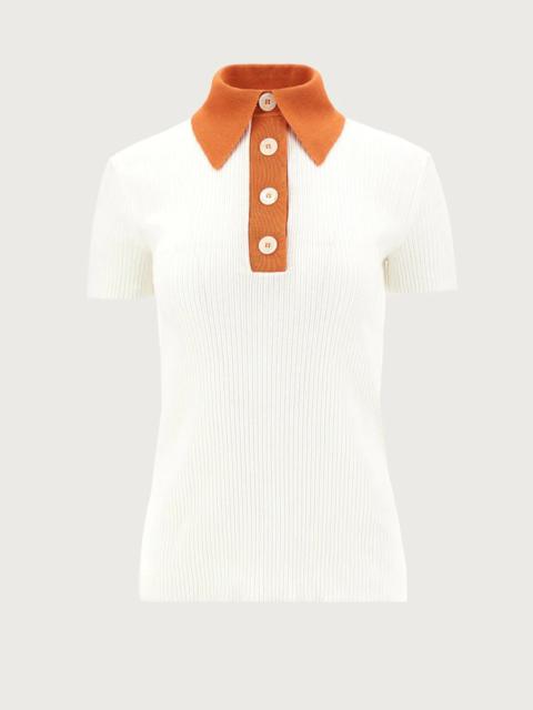 FERRAGAMO COLOR BLOCK POLO