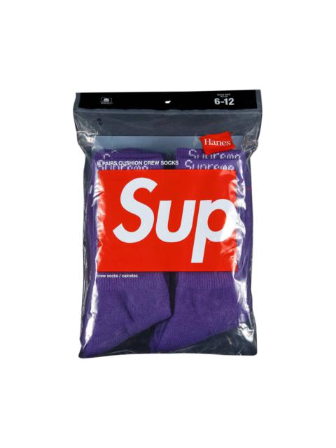 Supreme x Hanes Crew Socks (4 Pack) 'Purple'