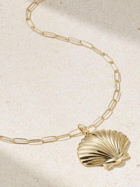 Large Venus 14-karat gold necklace