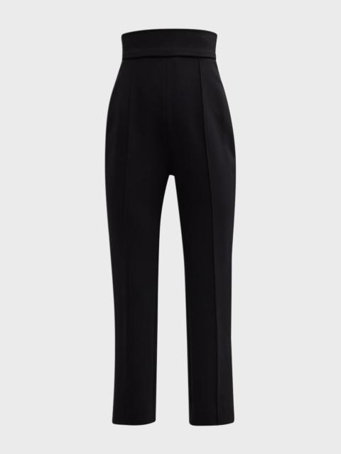 CAROLINA HERRERA High-Rise Skinny-Leg Ankle Crepe Pants