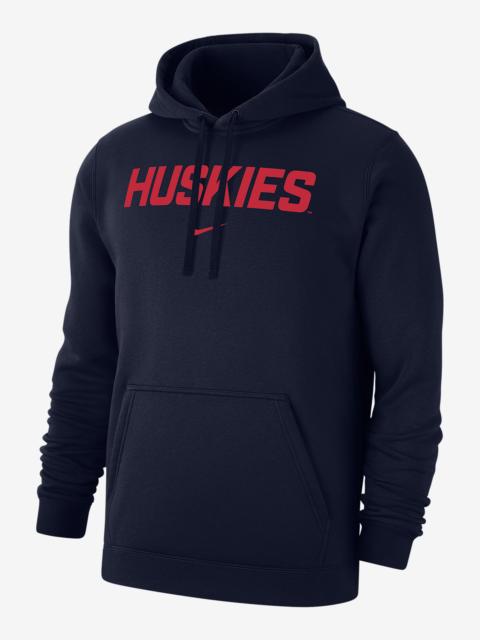 Nike UConn Club Fleece Men's Nike College Pullover Hoodie