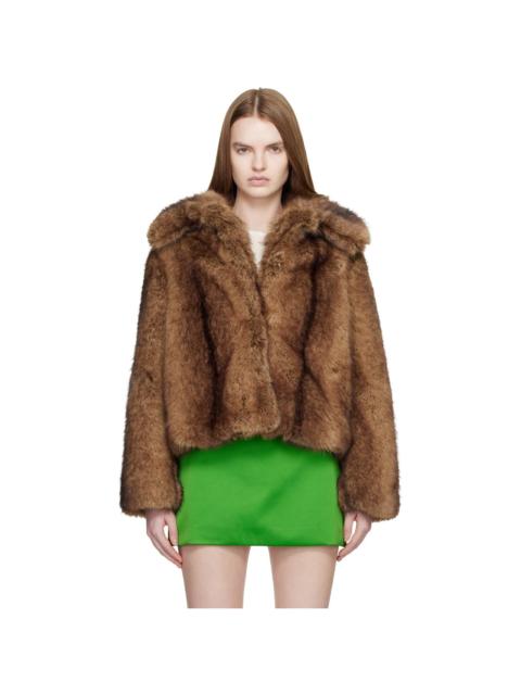 SANDY LIANG Brown Kensington Faux-Fur Jacket