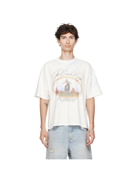 REPRESENT Blue & White 'The Beach Boys' Script T-shirt