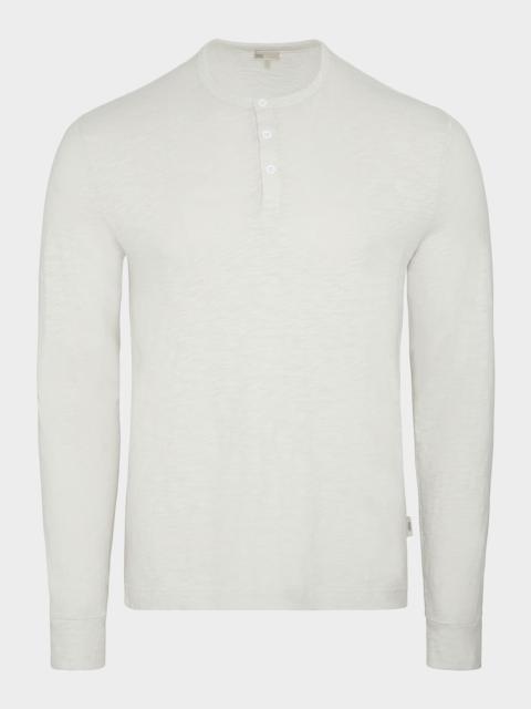 onia Men's Slub Cotton Long-Sleeve Henley