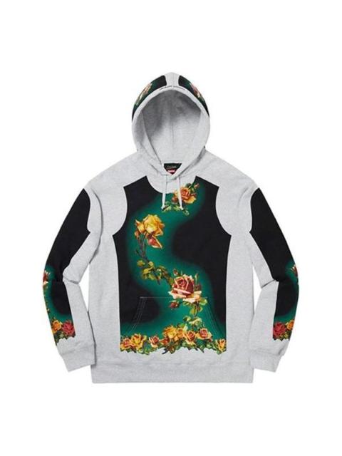 Supreme x Jean Paul Gaultier Floral Print Hooded Sweatshirt 'Grey Black Green' SUP-SS19-774