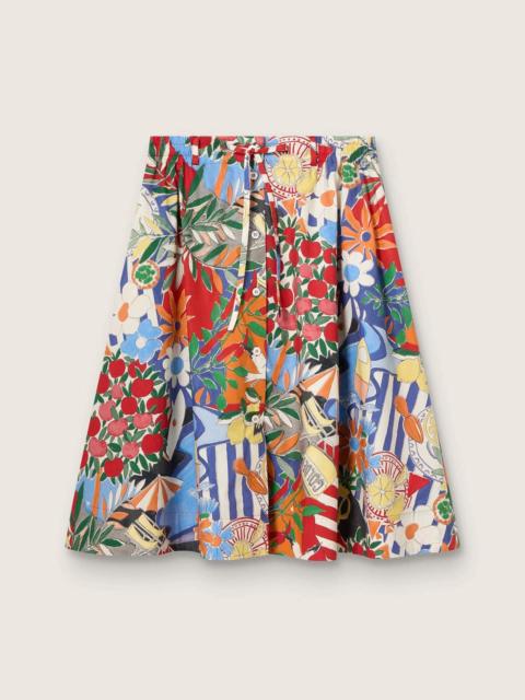 Golden Goose Women's cotton skirt with multicolor print