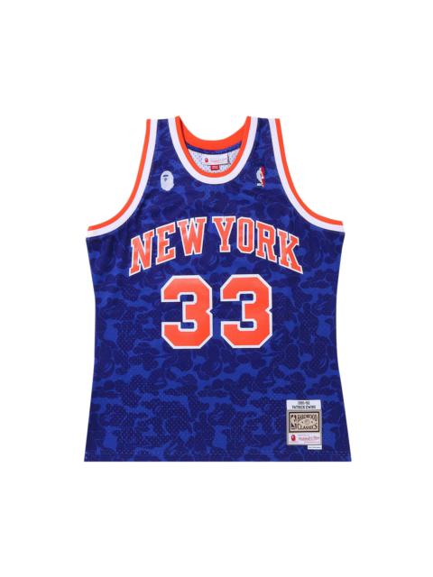 BAPE x Mitchell & Ness New York Knicks Ewing Jersey 'Blue'