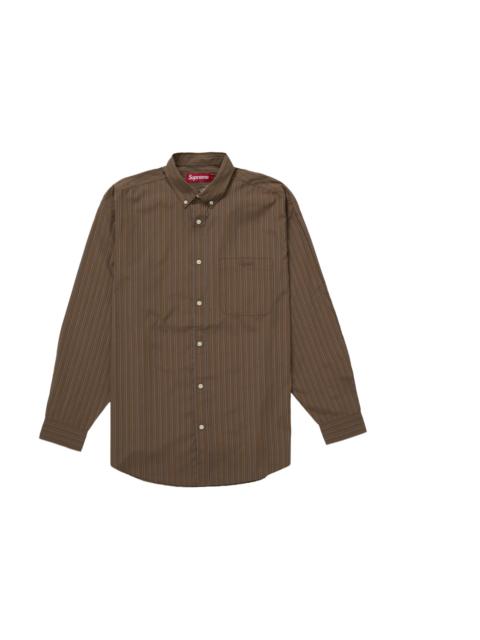 Supreme Supreme Pinstripe Shirt Brown