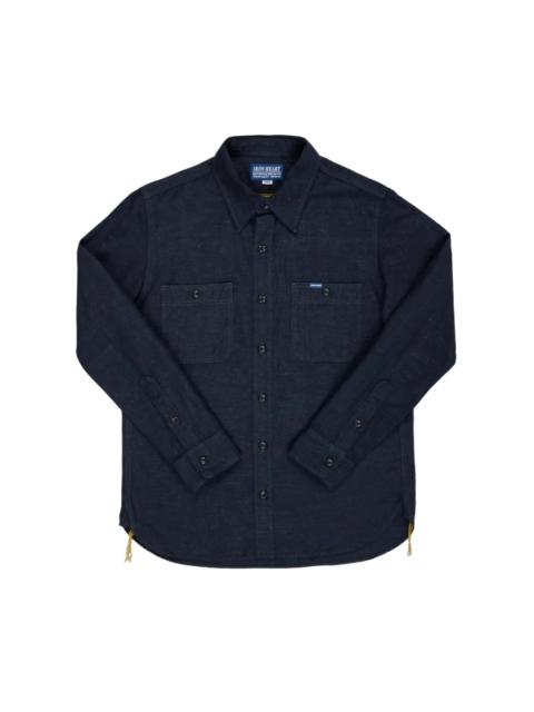 Iron Heart IHSH-443-IND 7oz Cotton Linen Chambray Work Shirt - Indigo