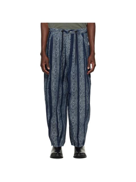 NEEDLES Navy Python Jacquard H.D. Painter Jeans