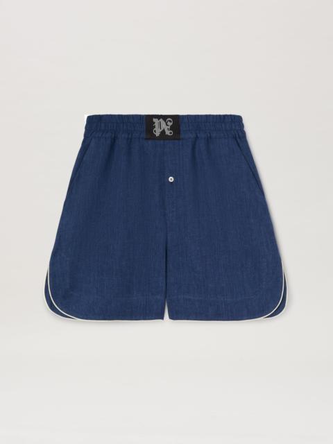 Palm Angels Monogram Linen Boxer Shorts