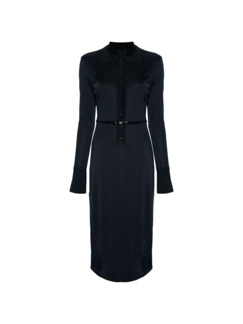 Givenchy belted polo-collar midi dress | REVERSIBLE