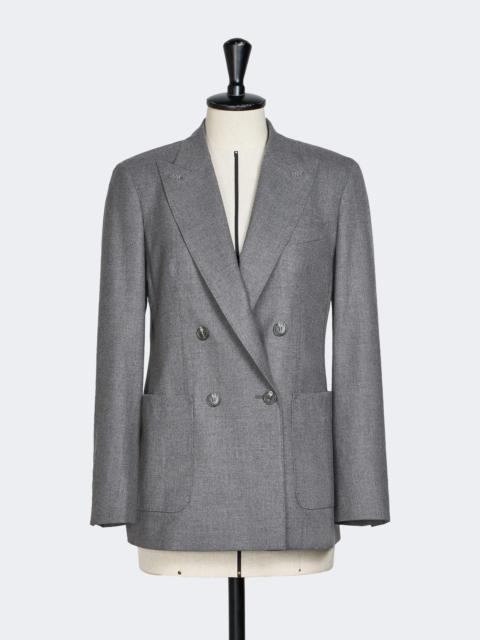 Max Mara CLORURO Cashmere foule blazer - MEDIUM GREY