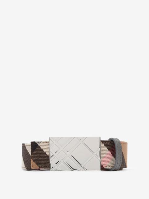 Burberry Reversible Engraved Check Belt