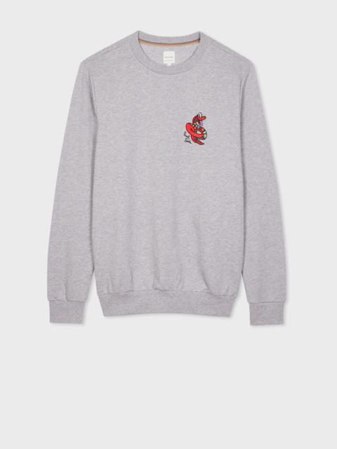 Paul Smith Grey Marl 'Year Of The Snake' Embroidered Sweatshirt