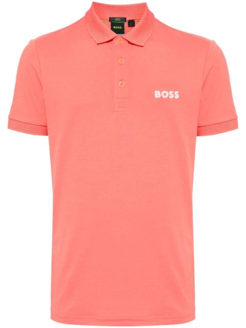 BOSS logo-appliqué 짧은 소매 폴로 셔츠