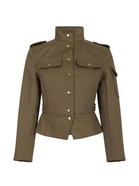 Alexander McQueen buttoned-up peplum jacket
