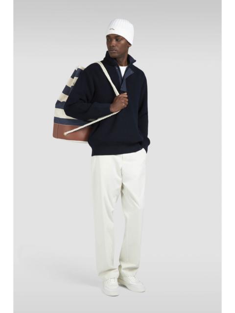 Paul & Shark BIO VISCOSE HALF ZIP SWEATER WITH TYPHOON® DETAILS