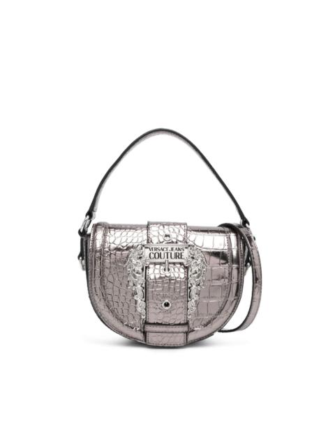 VERSACE JEANS COUTURE Baroque-buckle crocodile-effect tote bag