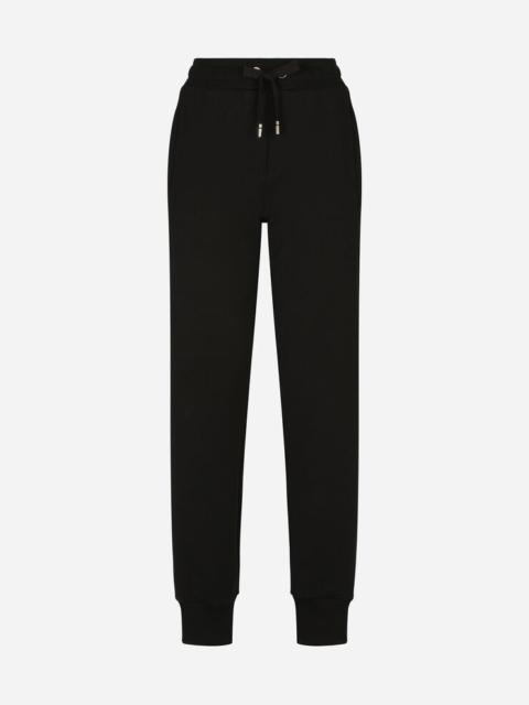 Dolce & Gabbana Jersey jogging pants with embossed logo