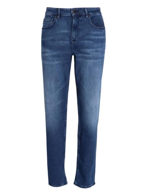 BOSS whiskering-effect jeans
