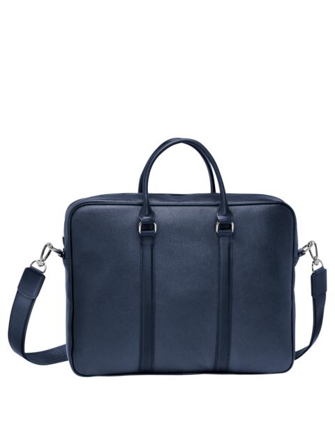 Longchamp Le Foulonné S Briefcase Navy - Leather