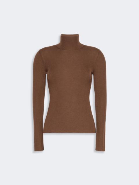 Max Mara CAVALLO Wool yarn polo-neck sweater - BROWN