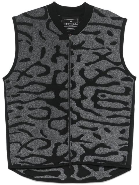Y-3 patterned-jacquard gilet