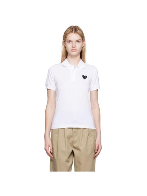 Comme des Garçons PLAY White Heart Patch Polo