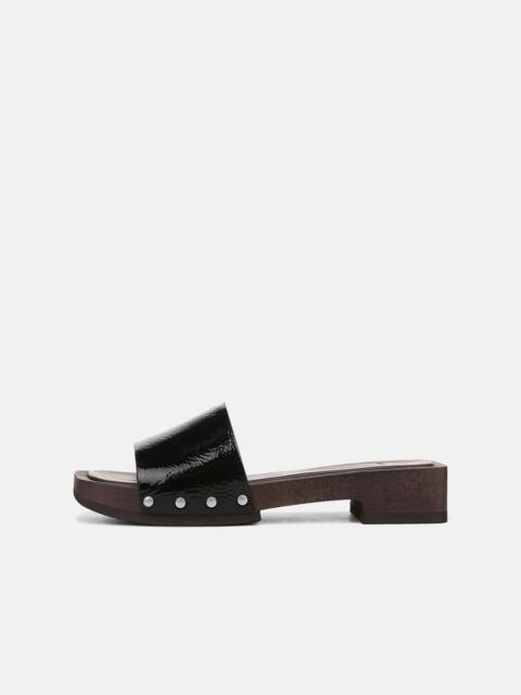 Vince Barbara Patent Leather Slide Sandal