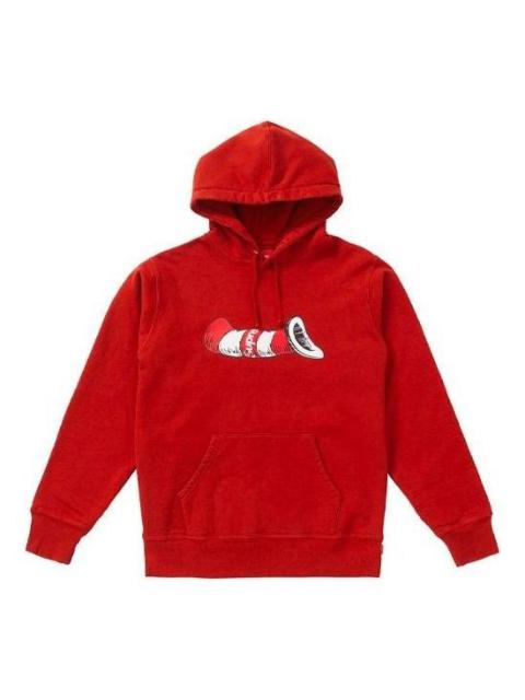 Supreme Cat in the Hat Hooded Sweatshirt 'Red' SUP-FW18-552