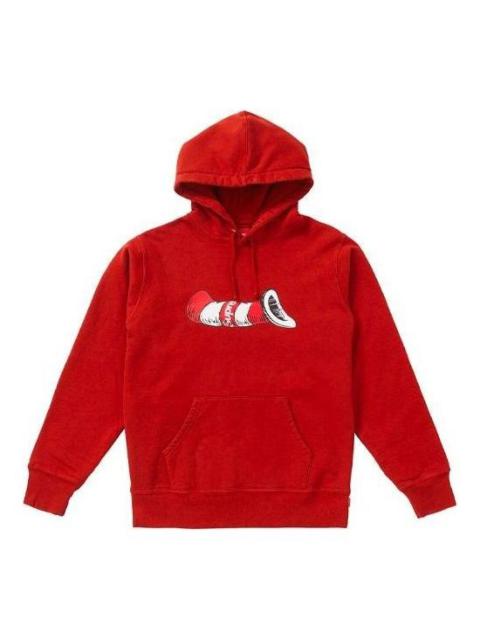 Supreme Supreme Cat in the Hat Hooded Sweatshirt 'Red' SUP-FW18-552