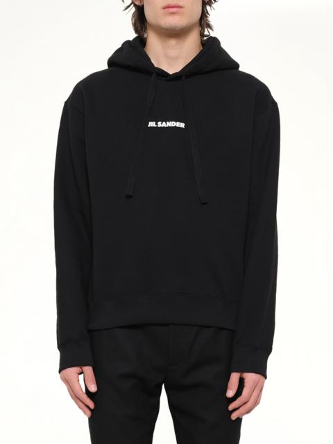 Jil Sander Logo Hoodie 148 in Black