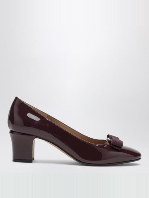 FERRAGAMO Plum Vara Bow Pumps