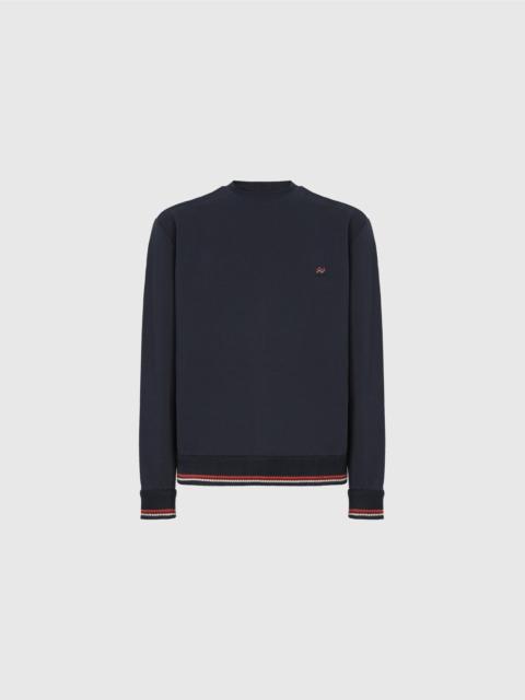 Missoni Crew neck sweatshirt with knit embroidery and logo
