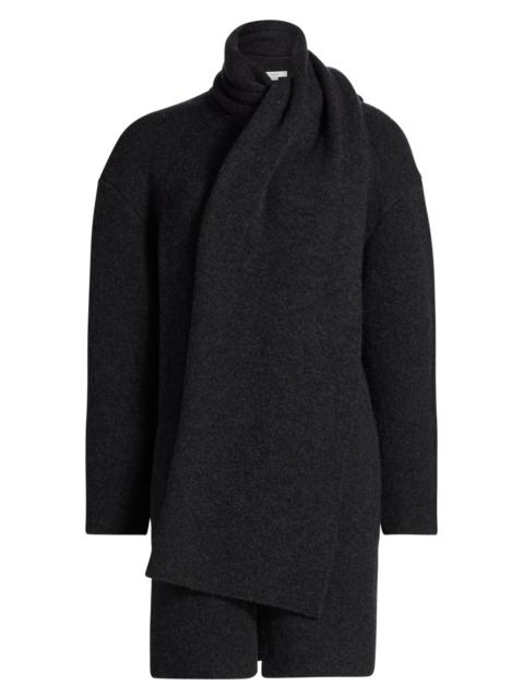 Vince Women's Draped Rib-Knit Car Coat - Dark Grey