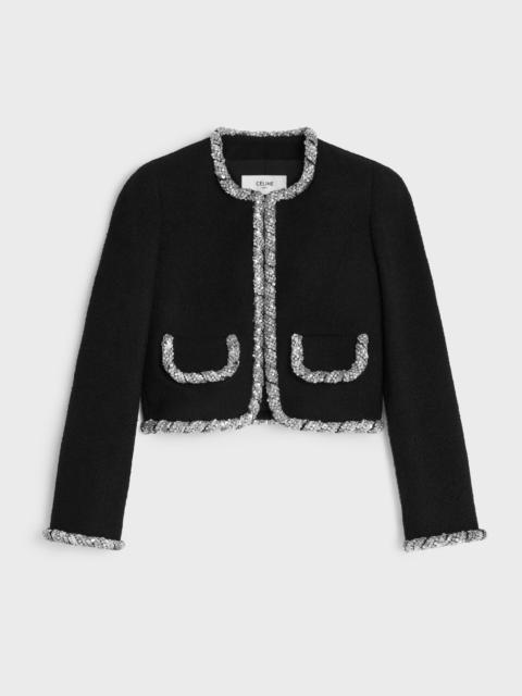 CELINE embroidered icone jacket IN wool natté