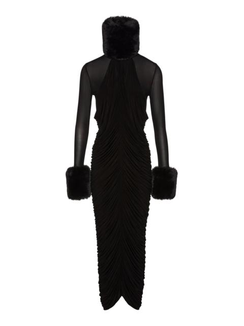 MAGDA BUTRYM Cupro Maxi Dress black