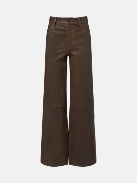 FRAME Le Slim Palazzo leather wide-leg pants