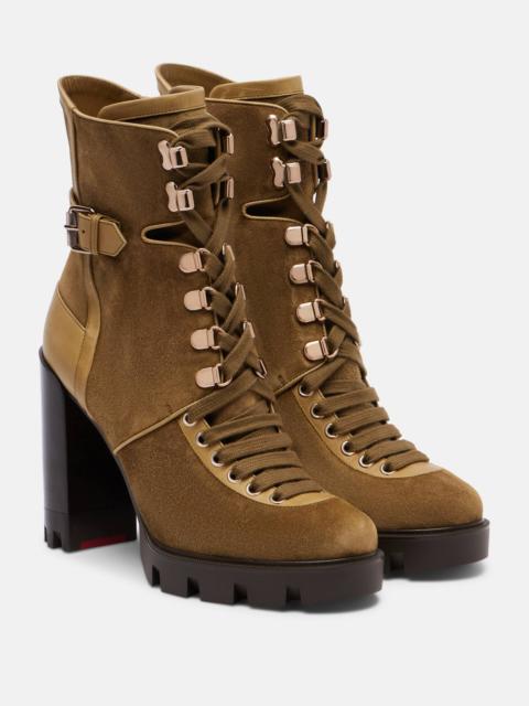 Christian Louboutin New Macademia 100 suede ankle boots