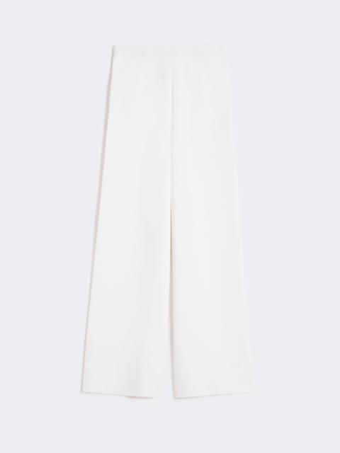 Max Mara FINGERE Viscose crêpe yarn trousers - OPTICAL WHITE